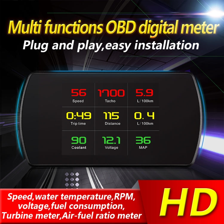 P12 Car HUD Head-up Display OBD2 Fault Code Elimination -  by buy2fix | Online Shopping UK | buy2fix