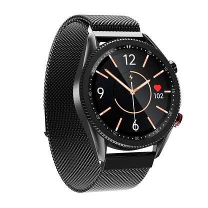 M98 1.28 inch IPS Color Screen IP67 Waterproof Smart Watch, Support Sleep Monitor / Heart Rate Monitor / Bluetooth Call, Style:Steel Strap(Black) - Smart Wear by buy2fix | Online Shopping UK | buy2fix