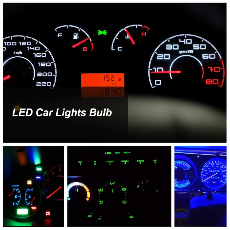 30 PCS T5 1LED SMD-5050 Car Modification LED Indicator Light Blue Light - In Car by buy2fix | Online Shopping UK | buy2fix