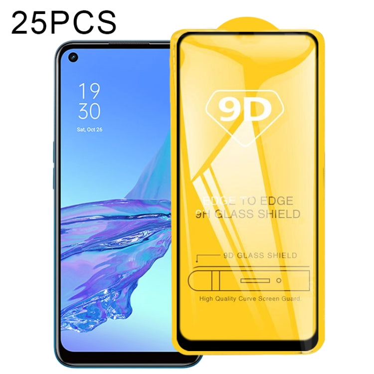 For OPPO A53s 25 PCS 9D Full Glue Full Screen Tempered Glass Film - OPPO Tempered Glass by imak | Online Shopping UK | buy2fix