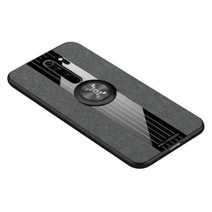 For Xiaomi Redmi Note 8 Pro XINLI Stitching Cloth Texture Shockproof TPU Protective Case with Ring Holder(Gray) - Xiaomi Cases by XINLI | Online Shopping UK | buy2fix