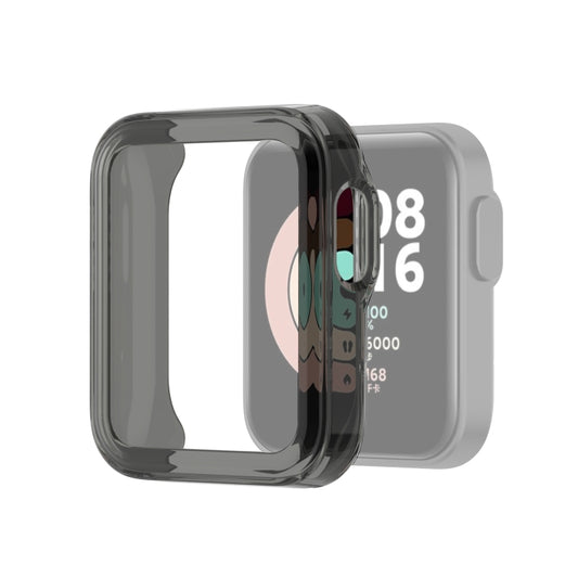 For Xiaomi Mi Watch Lite / Redmi Watch Half Coverage TPU Protective Case(Transparent Black) - Smart Wear by buy2fix | Online Shopping UK | buy2fix