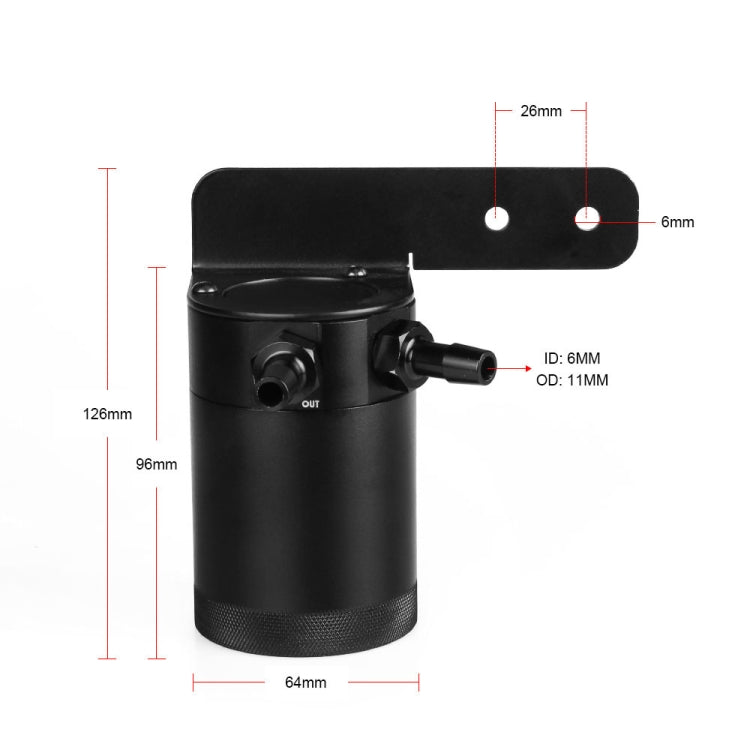 Two-port Engine Oil Breathable Pot Oil Collecting Can Air Oil Separator Fuel Tank for Honda Civic 2016-2017 - In Car by buy2fix | Online Shopping UK | buy2fix