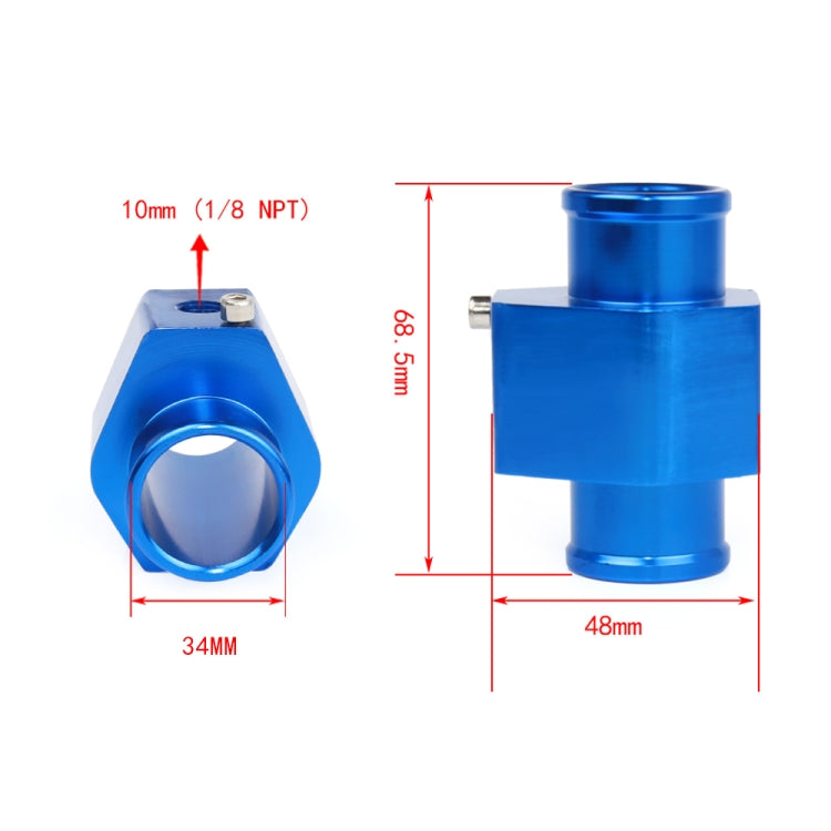 Car Water Temperature Meter Temperature Gauge Joint Pipe Radiator Sensor Adaptor Clamps, Size:34mm(Blue) - In Car by buy2fix | Online Shopping UK | buy2fix