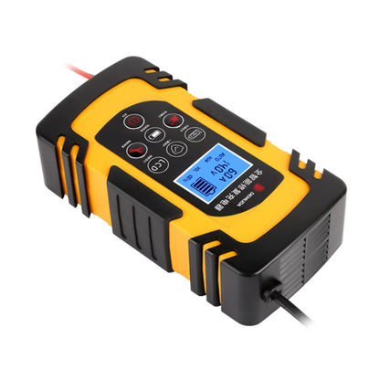 DEMUDA DC-80 Car Battery Charger 12V/24V Intelligent Pulse Repair Type Lead-acid Battery, Plug Type:EU Plug(Yellow) - In Car by buy2fix | Online Shopping UK | buy2fix