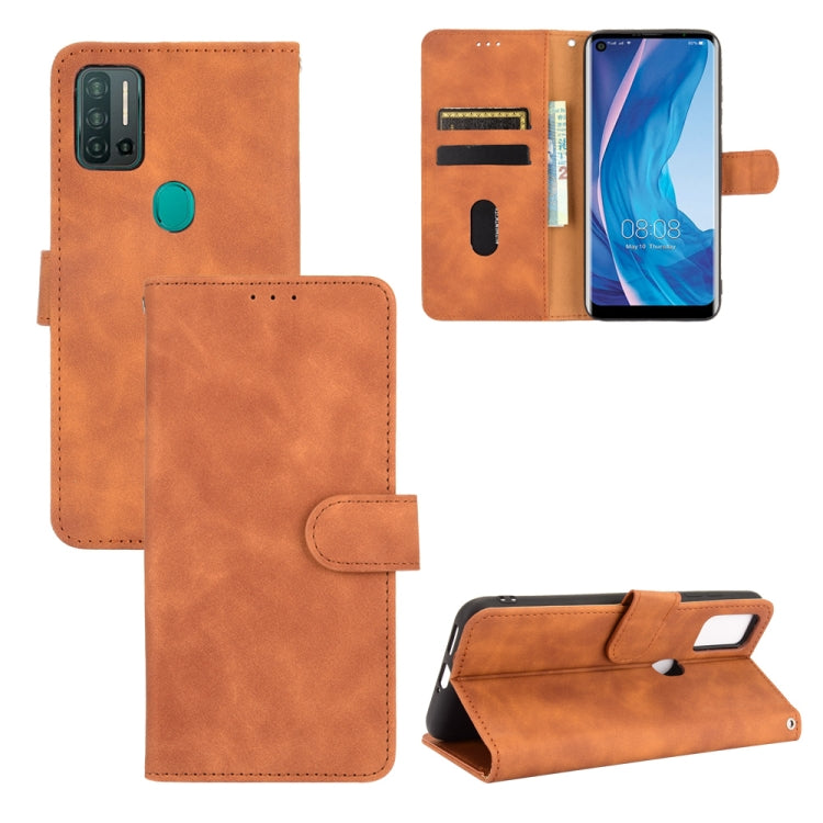 For Ulefone Note 11P Solid Color Skin Feel Magnetic Buckle Horizontal Flip Calf Texture PU Leather Case with Holder & Card Slots & Wallet(Brown) - Ulefone Cases by buy2fix | Online Shopping UK | buy2fix