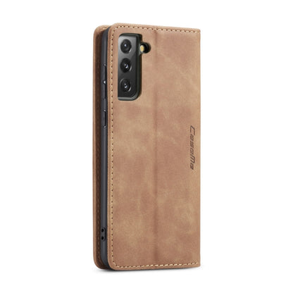 For Samsung Galaxy S21 FE CaseMe 013 Multifunctional Horizontal Flip Leather Case, with Card Slot & Holder & Wallet(Brown) - Galaxy Phone Cases by CaseMe | Online Shopping UK | buy2fix