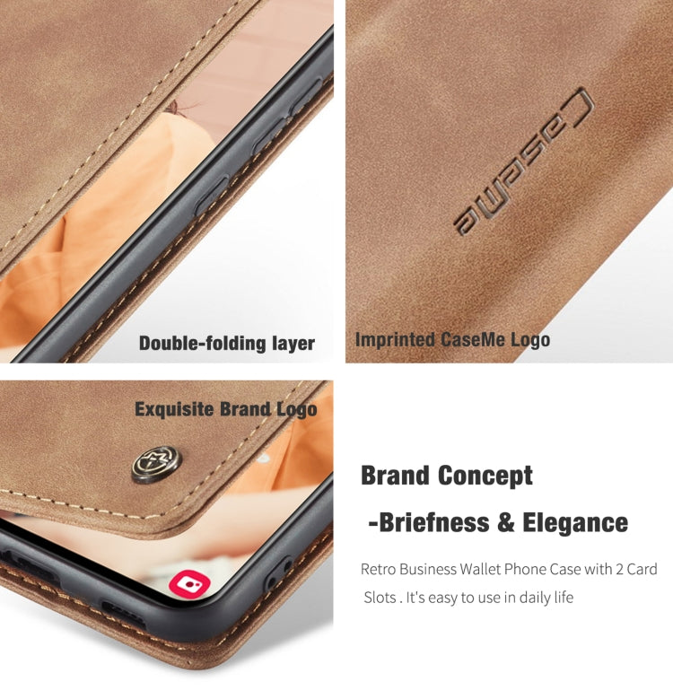 For Samsung Galaxy S21 FE CaseMe 013 Multifunctional Horizontal Flip Leather Case, with Card Slot & Holder & Wallet(Brown) - Galaxy Phone Cases by CaseMe | Online Shopping UK | buy2fix