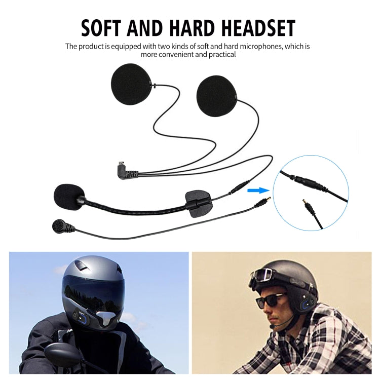 CS-1412D1 Bluetooth 5.1 S2 Motorcycle Helmet Full Duplex Bluetooth Intercom Headset Earphone(Black) - Consumer Electronics by buy2fix | Online Shopping UK | buy2fix