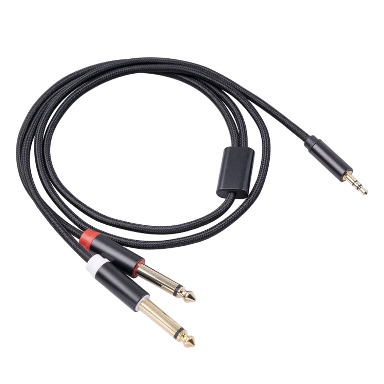 3683 3.5mm Male to Dual 6.35mm Male Audio Cable, Cable Length:1m(Black) -  by buy2fix | Online Shopping UK | buy2fix