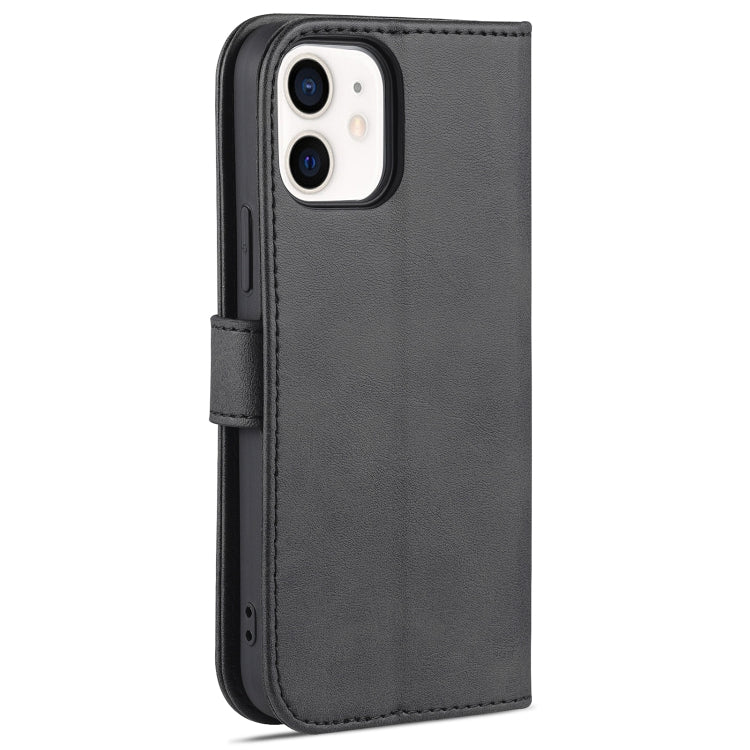 For iPhone 12 / 12 Pro AZNS Skin Feel Calf Texture Horizontal Flip Leather Case with Card Slots & Holder & Wallet(Black) - iPhone 12 / 12 Pro Cases by AZNS | Online Shopping UK | buy2fix