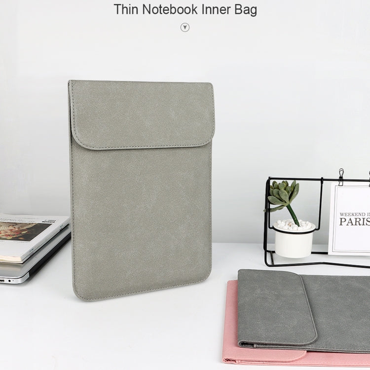 PU02 Ultra-thin Notebook Liner Bag with Small Bag, Size:13.3 inch(Light Grey) - 13.3 inch by buy2fix | Online Shopping UK | buy2fix