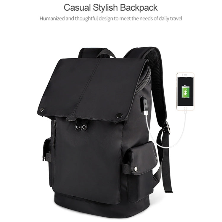 SJ02 13-15.6 inch Universal Large-capacity Laptop Backpack with USB Charging Port(Apricot) - Backpack by buy2fix | Online Shopping UK | buy2fix