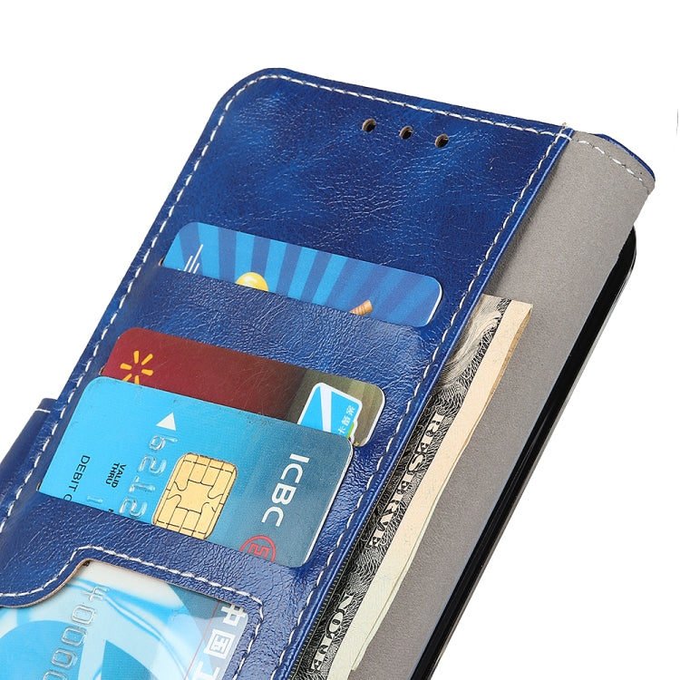 For Samsung Galaxy M32 Retro Crazy Horse Texture Horizontal Flip Leather Case with Holder & Card Slots & Photo Frame & Wallet(Blue) - Galaxy Phone Cases by buy2fix | Online Shopping UK | buy2fix