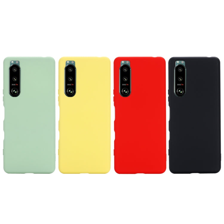 For Sony Xperia 5 III Solid Color Liquid Silicone Dropproof Full Coverage Protective Case(Red) - Sony Cases by buy2fix | Online Shopping UK | buy2fix
