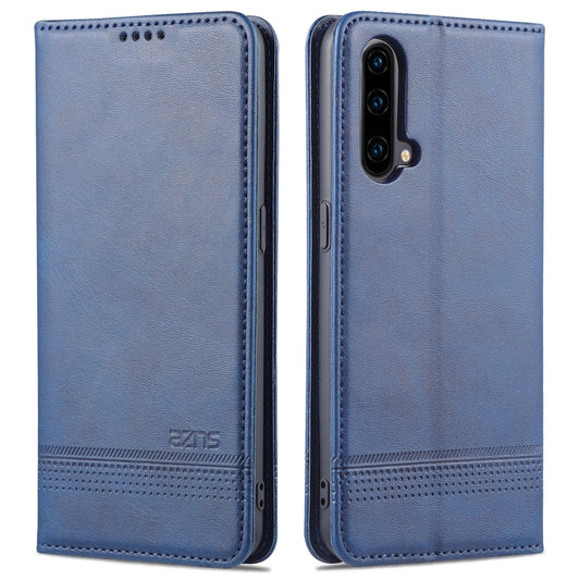 For OnePlus Nord CE 5G AZNS Magnetic Calf Texture Horizontal Flip Leather Case with Card Slots & Holder & Wallet(Dark Blue) - OnePlus Cases by AZNS | Online Shopping UK | buy2fix