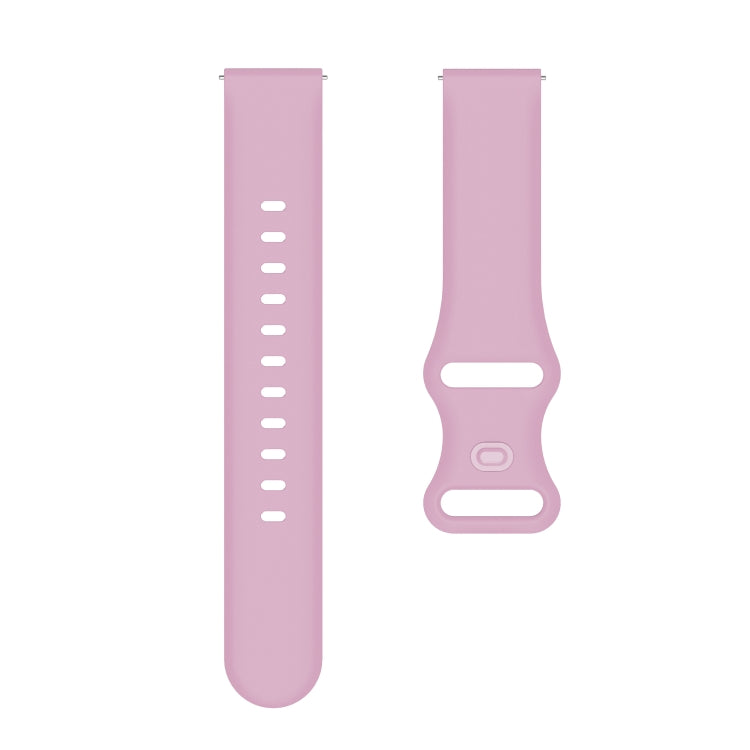 20mm For Amazfit GTS 2e Butterfly Buckle Silicone Watch Band(Light Purple) - Watch Bands by buy2fix | Online Shopping UK | buy2fix