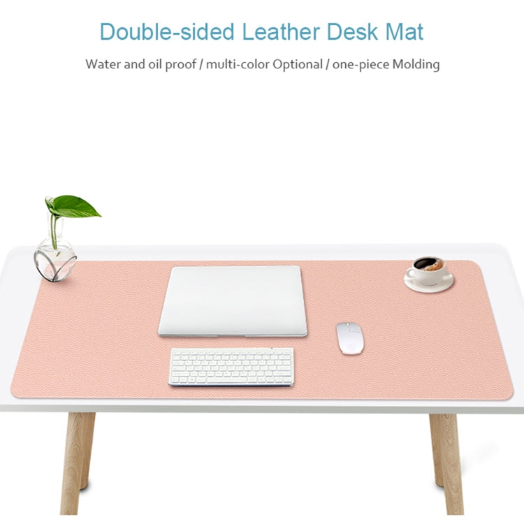 ZD02 Double-sided PU Mouse Pad Table Mat, Size: 100 x 44cm(Pink+Silver) - Mouse Pads by buy2fix | Online Shopping UK | buy2fix