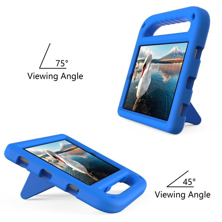 For Huawei MediaPad M5 Lite 8.0 inch Handle Portable EVA Shockproof Anti Falling Protective Case with Triangle Holder(Blue) - Huawei by buy2fix | Online Shopping UK | buy2fix