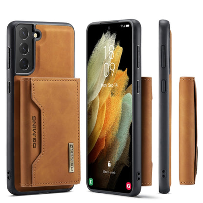 For Samsung Galaxy S21 DG.MING M2 Series 3-Fold Multi Card Bag Back Cover Shockproof Case with Wallet & Holder Function(Brown) - Galaxy Phone Cases by DG.MING | Online Shopping UK | buy2fix