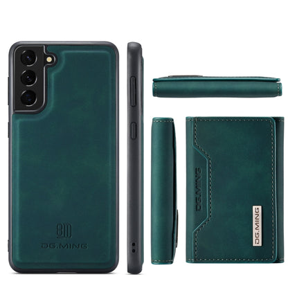 For Samsung Galaxy S21 FE DG.MING M2 Series 3-Fold Multi Card Bag Back Cover Shockproof Case with Wallet & Holder Function(Green) - Galaxy Phone Cases by DG.MING | Online Shopping UK | buy2fix