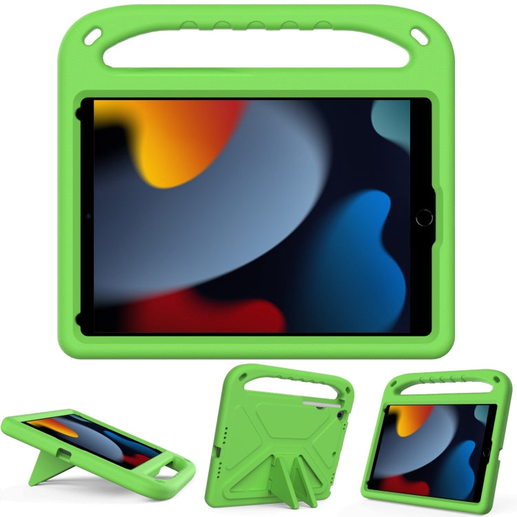 For iPad 10.2 2021 / 2020 / 2019 Handle Portable EVA Shockproof Protective Case with Triangle Holder(Green) - iPad 10.2 Cases by buy2fix | Online Shopping UK | buy2fix