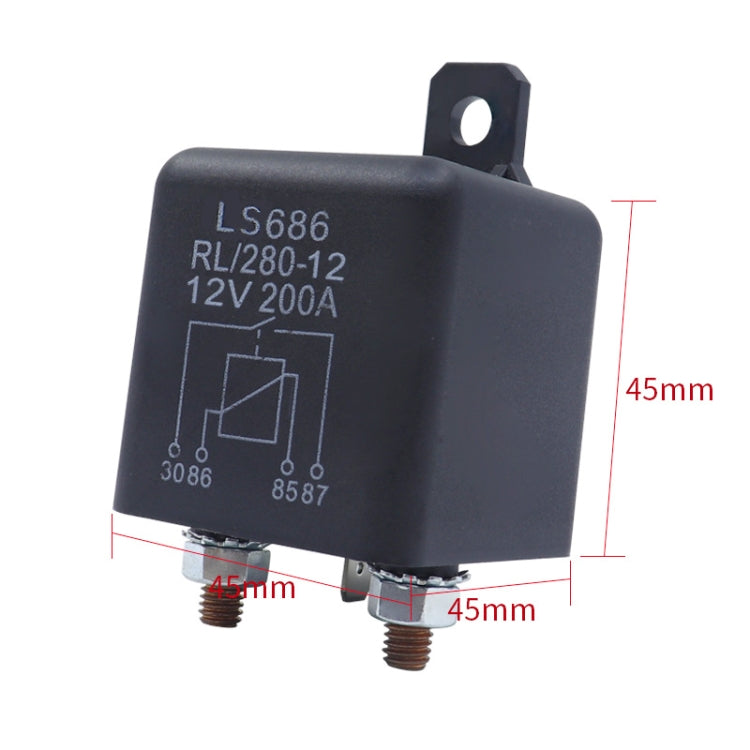 12V 4.8W Start Type 200A RV Modified Start Relay - In Car by buy2fix | Online Shopping UK | buy2fix