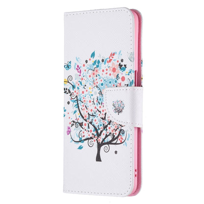 For OPPO A74 / A93 / A54 5G Colored Drawing Pattern Horizontal Flip Leather Case with Holder & Card Slots & Wallet(Tree) - OPPO & vivo Accessories by buy2fix | Online Shopping UK | buy2fix