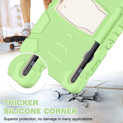 For Samsung Galaxy Tab S7+/ Tab S7 FE / Tab S8+ 3-Layer Protection Screen Frame + PC + Silicone Combination Case with Holder(Matcha Green) - Other Galaxy Tab PC by buy2fix | Online Shopping UK | buy2fix