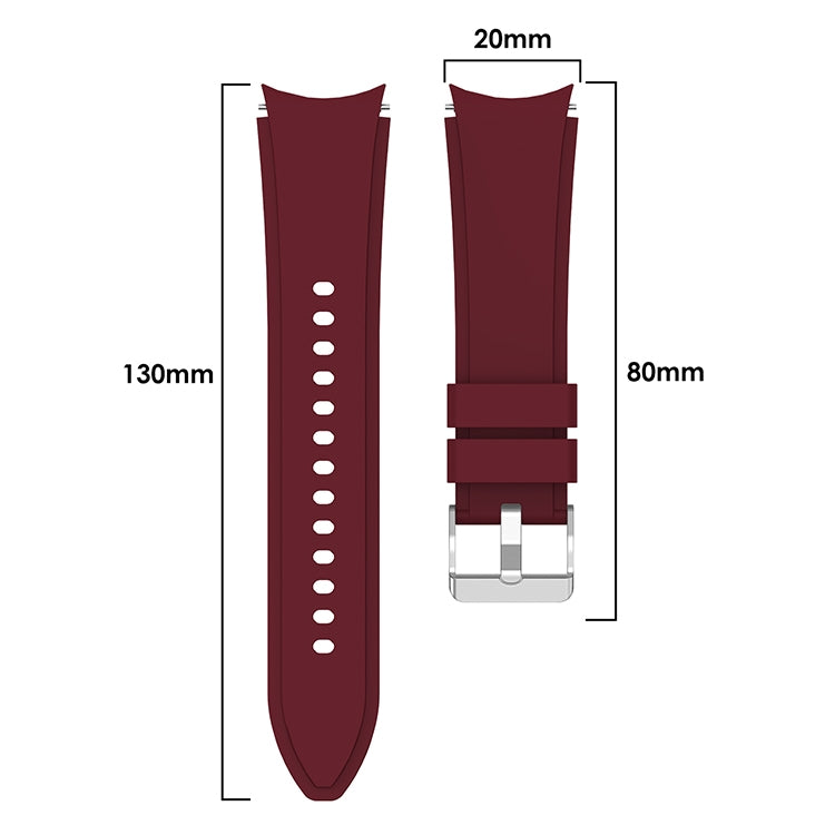 For Samsung Galaxy Watch4 40mm Silicone Watch Band(Wine Red) - Smart Wear by buy2fix | Online Shopping UK | buy2fix