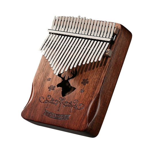 21 Tone Acacia Wood Thumb Piano Kalimba Musical Instruments(Coffee-Reindeer) - Keyboard Instruments by buy2fix | Online Shopping UK | buy2fix