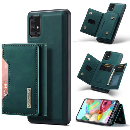 For Samsung Galaxy A71 DG.MING M2 Series 3-Fold Multi Card Bag Back Cover Shockproof Case with Wallet & Holder Function(Green) - Galaxy Phone Cases by DG.MING | Online Shopping UK | buy2fix