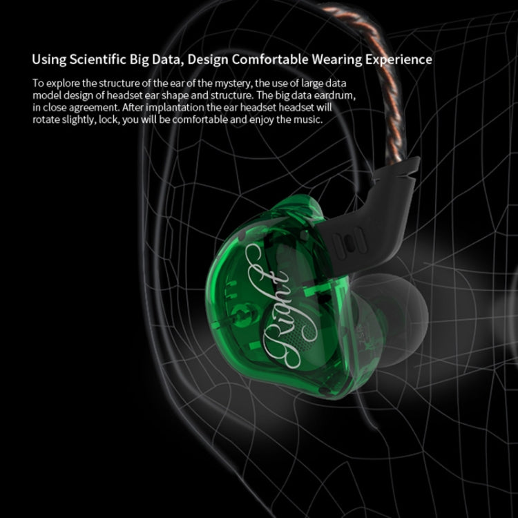 KZ ZSR 6-unit Ring Iron In-ear Wired Earphone, Mic Version(Black) - In Ear Wired Earphone by KZ | Online Shopping UK | buy2fix