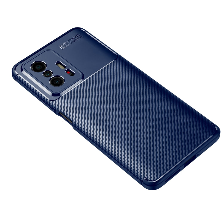 For Xiaomi Mi 11T / 11T Pro Carbon Fiber Texture Shockproof TPU Case(Blue) - Xiaomi Cases by buy2fix | Online Shopping UK | buy2fix