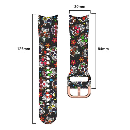 For Samsung Galaxy Watch4 / Watch4 Classic Silicone Printing Watch Band(Rainbow) - Smart Wear by buy2fix | Online Shopping UK | buy2fix