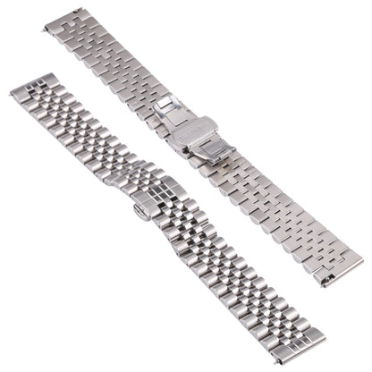 22mm Five-bead Stainless Steel Watch Band(Silver) - 22mm Bands by buy2fix | Online Shopping UK | buy2fix