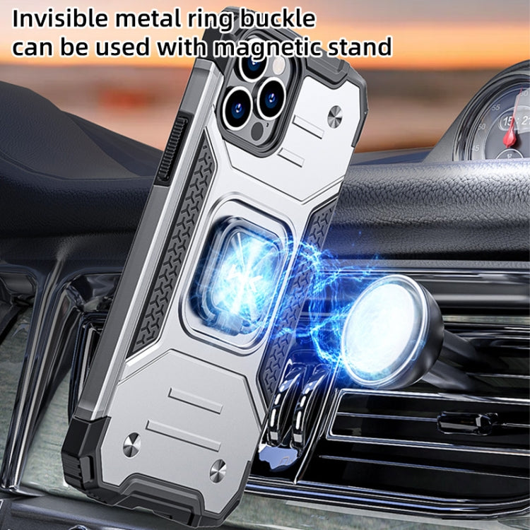 For iPhone 12 mini WK WTP-012 Shockproof PC + TPU + Metal Phone Case with Ring Holder (Blue) - iPhone 12 mini Cases by WK | Online Shopping UK | buy2fix