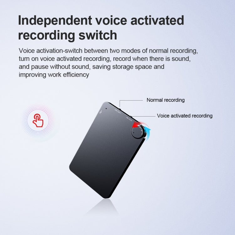 K2 Portable Ultra-thin Card Voice Recorder, Capacity:32GB(Black) - Consumer Electronics by buy2fix | Online Shopping UK | buy2fix