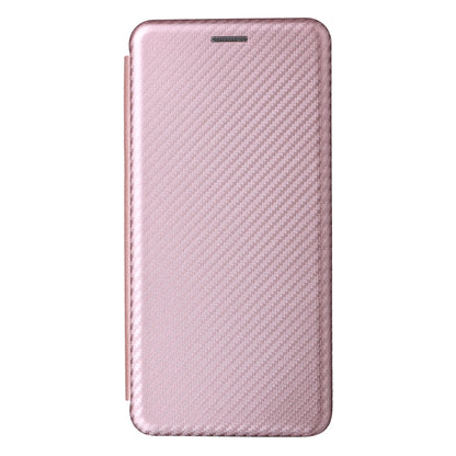 For Google Pixel 6a Carbon Fiber Texture Horizontal Flip Leather Phone Case(Pink) - Google Cases by buy2fix | Online Shopping UK | buy2fix