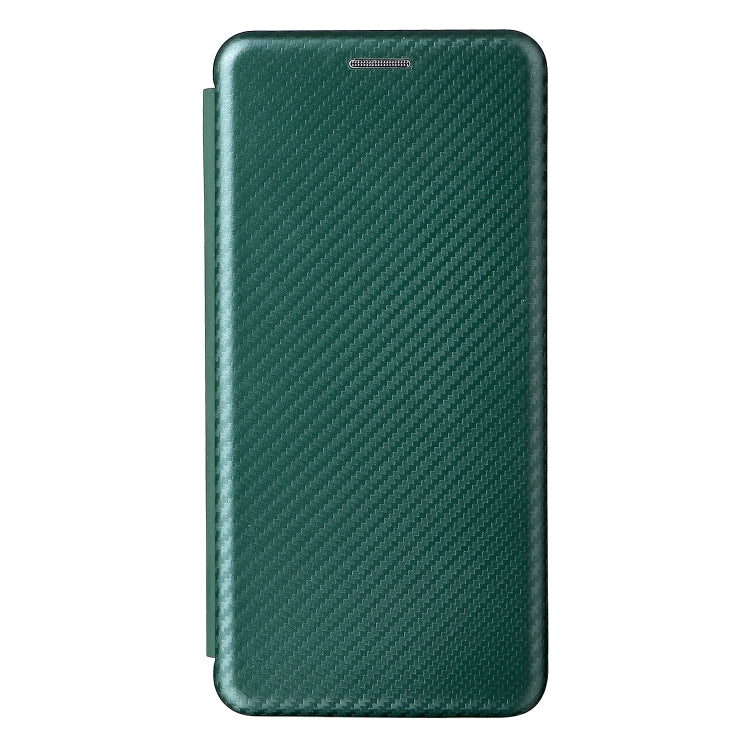 For Google Pixel 6a Carbon Fiber Texture Horizontal Flip Leather Phone Case(Green) - Google Cases by buy2fix | Online Shopping UK | buy2fix