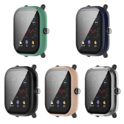 For Amazfit GTS 2 mini PC + Tempered Glass Watch Protective Case(Black) - Watch Cases by buy2fix | Online Shopping UK | buy2fix