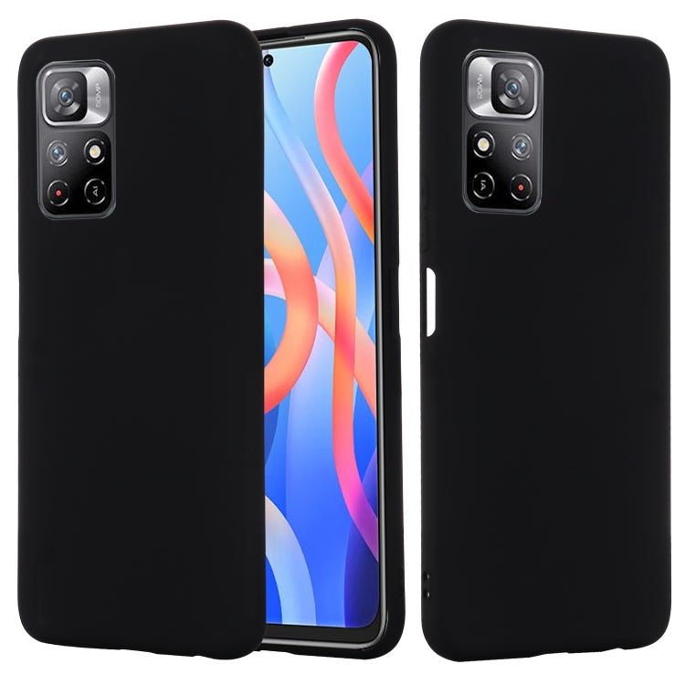 For Xiaomi Redmi Note 11 5G China / Note 11T 5G / Poco M4 Pro 5G Liquid Silicone Phone Case(Black) - Xiaomi Cases by buy2fix | Online Shopping UK | buy2fix