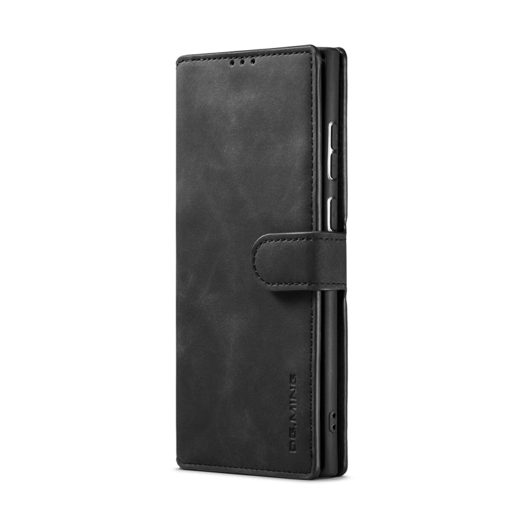 For Samsung Galaxy S22 Ultra DG.MING Retro Oil Side Horizontal Flip Leather Case with Holder & Card Slots & Wallet(Black) - Galaxy S22 Ultra 5G Cases by DG.MING | Online Shopping UK | buy2fix