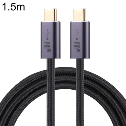 140W USB 2.0 USB-C / Type-C Male to USB-C / Type-C Male Braided Data Cable, Cable Length:1.5m(Black) - Computer & Networking by buy2fix | Online Shopping UK | buy2fix