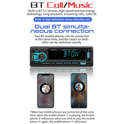 SWM-1789 Car Radio Receiver Bluetooth 5.1 MP3 Player with Remote Control - In Car by buy2fix | Online Shopping UK | buy2fix