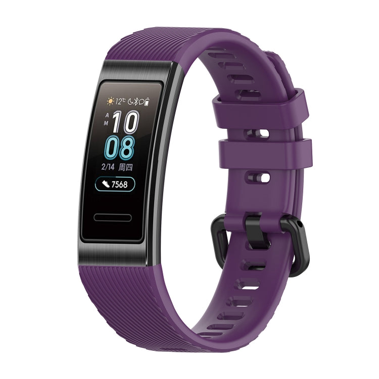 For Huawei Band 3 & 4 Pro Silicone Watch Band(Purple) - Smart Wear by buy2fix | Online Shopping UK | buy2fix