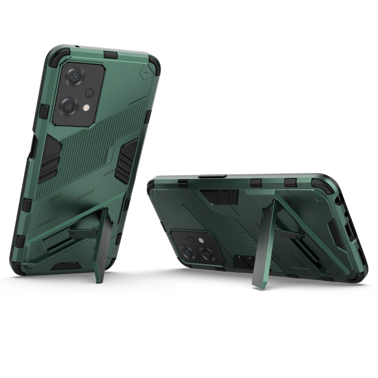 For OnePlus Nord CE 2 Lite 5G/Realme 9 Pro Punk Armor 2 in 1 Shockproof Phone Case with Invisible Holder(Green) - OnePlus Cases by buy2fix | Online Shopping UK | buy2fix