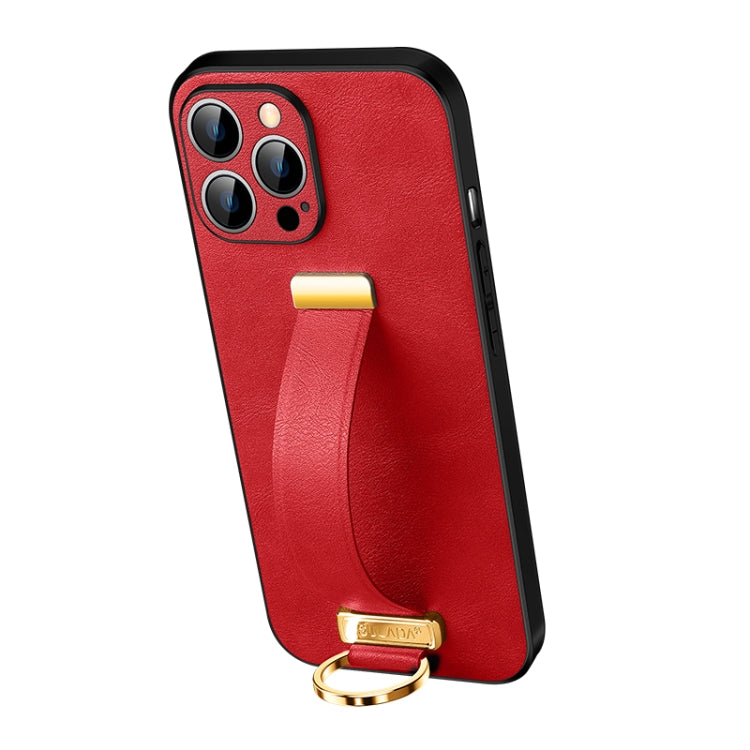 For iPhone 13 Pro Max  SULADA Cool Series PC + Leather Texture Skin Feel Shockproof Phone Case(Red) - iPhone 13 Pro Max Cases by SULADA | Online Shopping UK | buy2fix