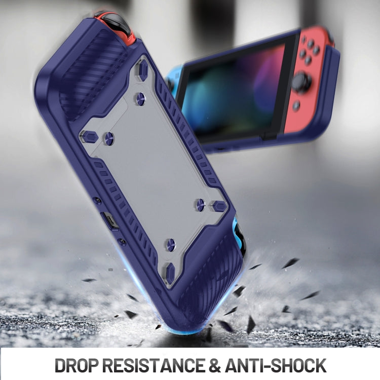 Game Handle Gamepad TPU+PC Protective Case for Switch OLED(Blue) - Cases by buy2fix | Online Shopping UK | buy2fix