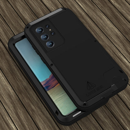 For Samsung Galaxy S22 Ultra 5G LOVE MEI Metal Shockproof Waterproof Dustproof Protective Phone Case(Black) - Galaxy S22 Ultra 5G Cases by LOVE MEI | Online Shopping UK | buy2fix